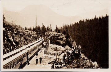 Byron Harmon 77 Train at Albert Canyon BC Postcard