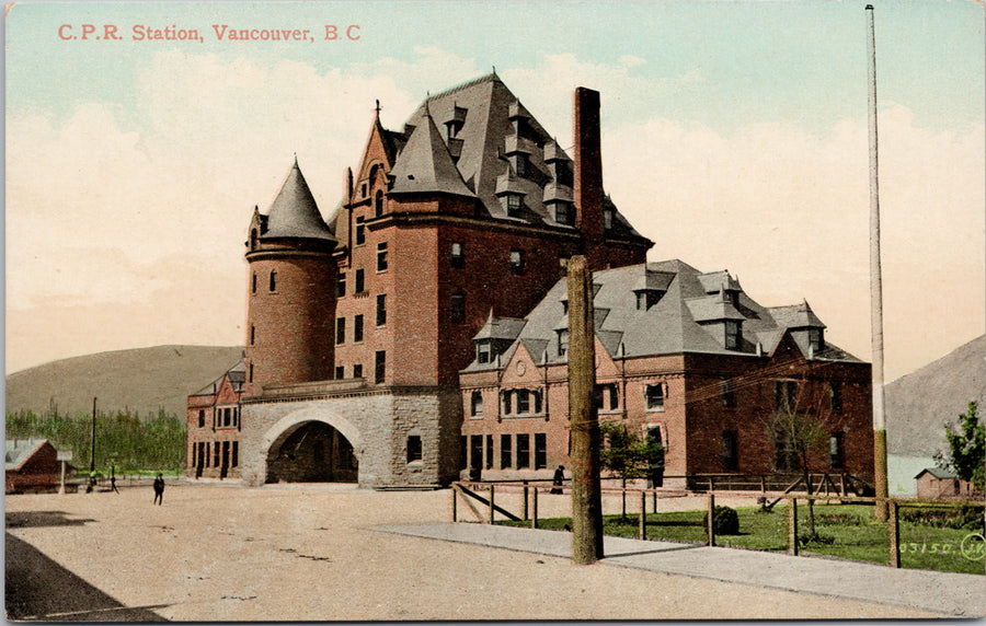 CPR Station Vancouver BC Postcard