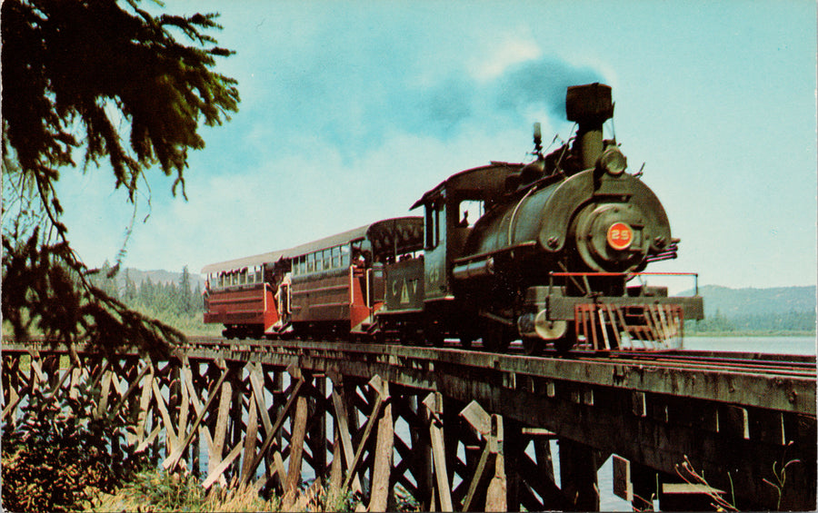 Cowichan Valley Forest Museum Duncan BC Train Postcard