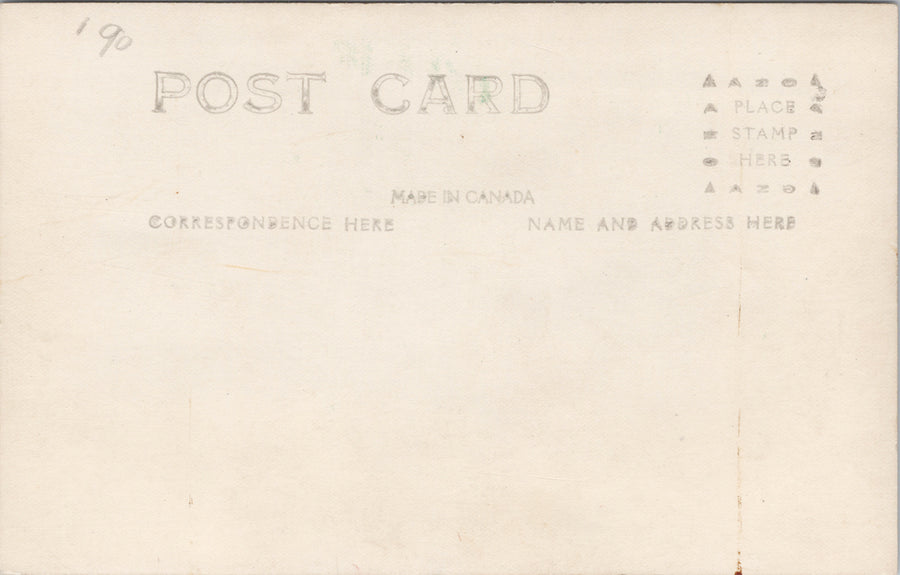 Prince Rupert BC 3rd Avenue Little's News Stand Post Office Button #614 RPPC Postcard S5