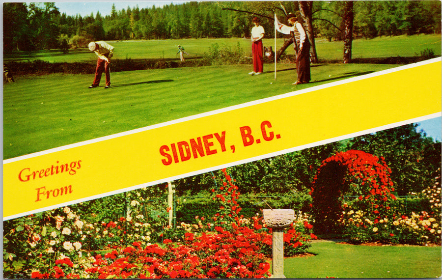 Greetings from Sidney BC British Columbia Postcard