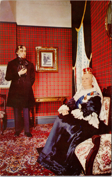 Victoria BC Queen Victoria & Disraeli Royal London Wax Museum Postcard