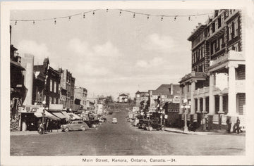 Main Street Kenora ON Postcard