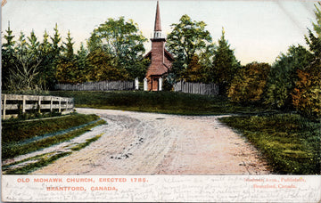 Brantford Ontario Old Mohawk Church Postcard