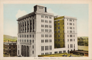 Post Office Calgary Alberta Unused PECO Postcard