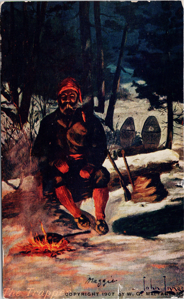 John Innes Artist 'The Trapper' Postcard 