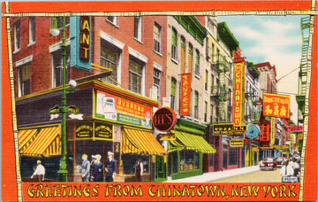 Greetings from Chinatown New York Postcard