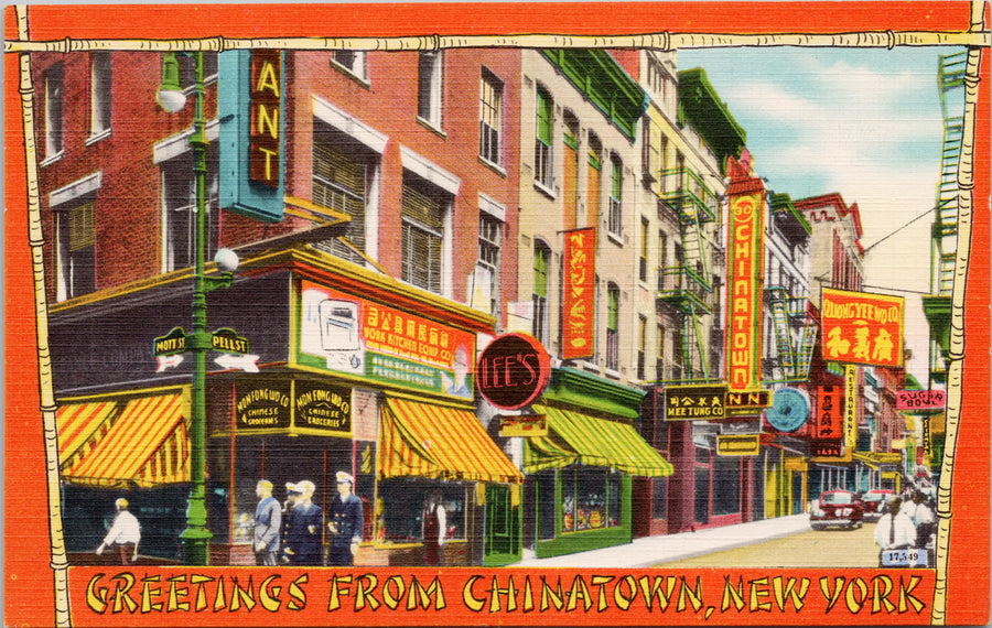 Greetings from Chinatown New York Postcard