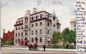 City Hall Lincoln Nebraska NE Postcard