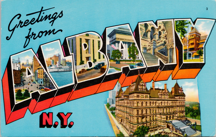 Greetings from Albany NY Large Letter Postcard