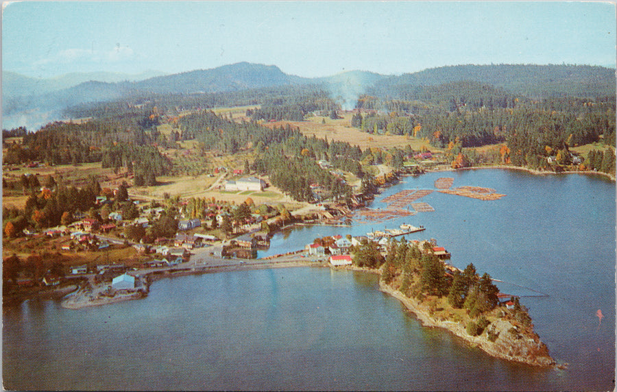 Ganges Salt Spring Island BC Vancouver Island Aerial Postcard 