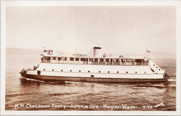'Chessman' Ferry Astoria OR to Megler WA Postcard