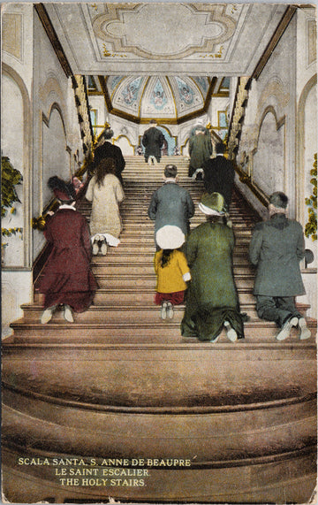 Scala Santa Ste. Anne De Beaupre The Holy Stairs Postcard