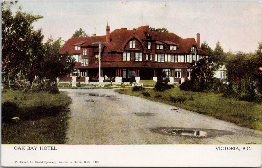 Oak Bay Hotel Victoria BC Vancouver Island Unused Warwick Bros Postcard 