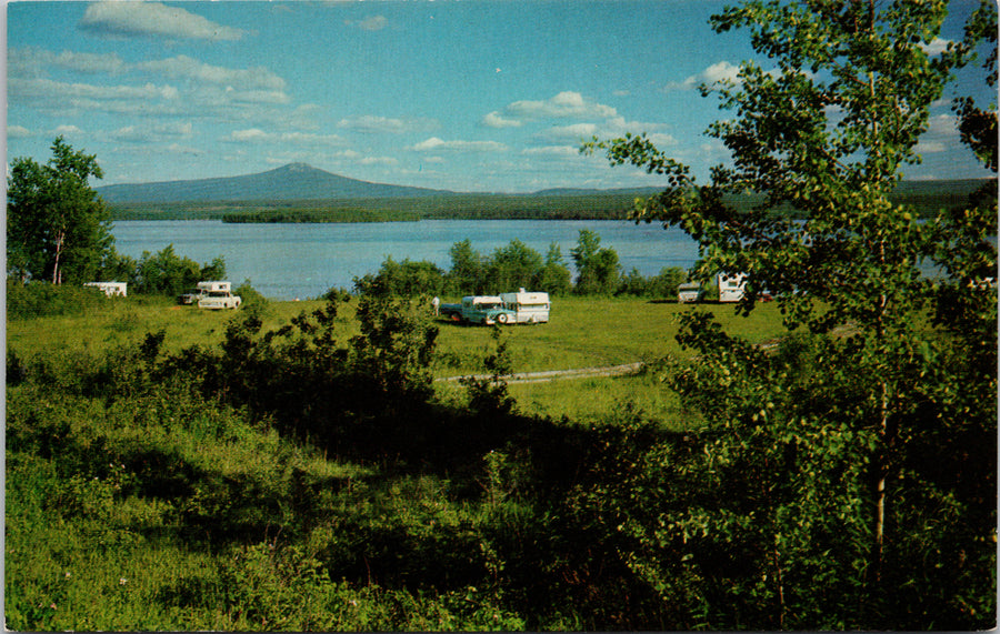 Nulki Lake BC near Vanderhoof Kenney Dam Road Campers Vintage Postcard 