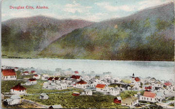 Douglas City Alaska AK Birdseye Unused Lowman & Hanford Postcard 
