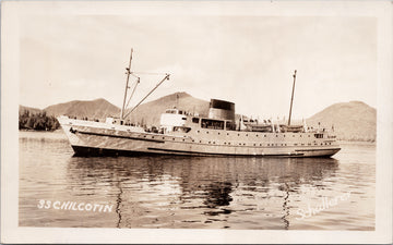 SS 'Chilcotin' Ship Boat Schallerer Real Photo Postcard