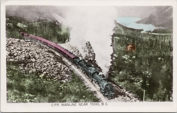 CPR Mainline near Yoho BC Train CP Railway Postcard 