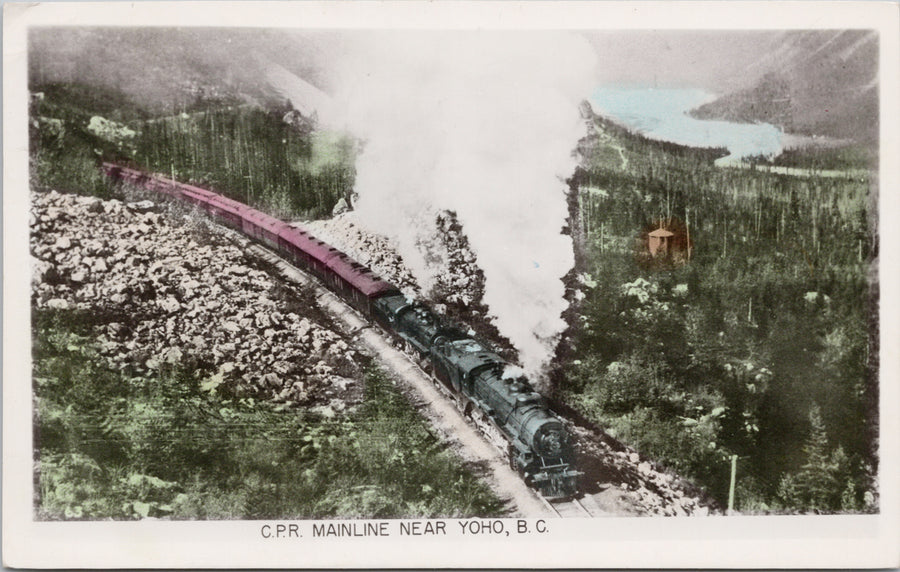 CPR Mainline near Yoho BC Train CP Railway Postcard 