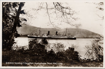 RMMS 'Aorangi' Ship British Columbia Royal Mail Line Leonard Frank Postcard 