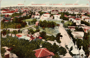 Beirut Lebanon General View Unused Postcard 