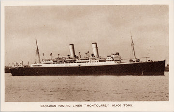 SS 'Montclare' Canadian Pacific Liner Ship Unused Postcard 