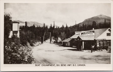 Boat Encampment Big Bend Highway BC Unused Gowen Sutton RPPC Postcard 