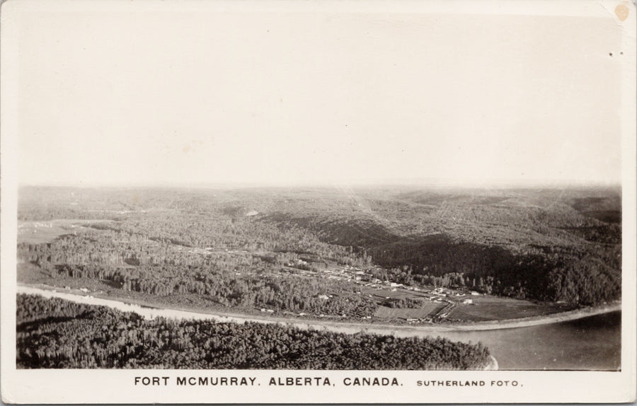 Fort McMurray Alberta AB Aerial View Postcard 