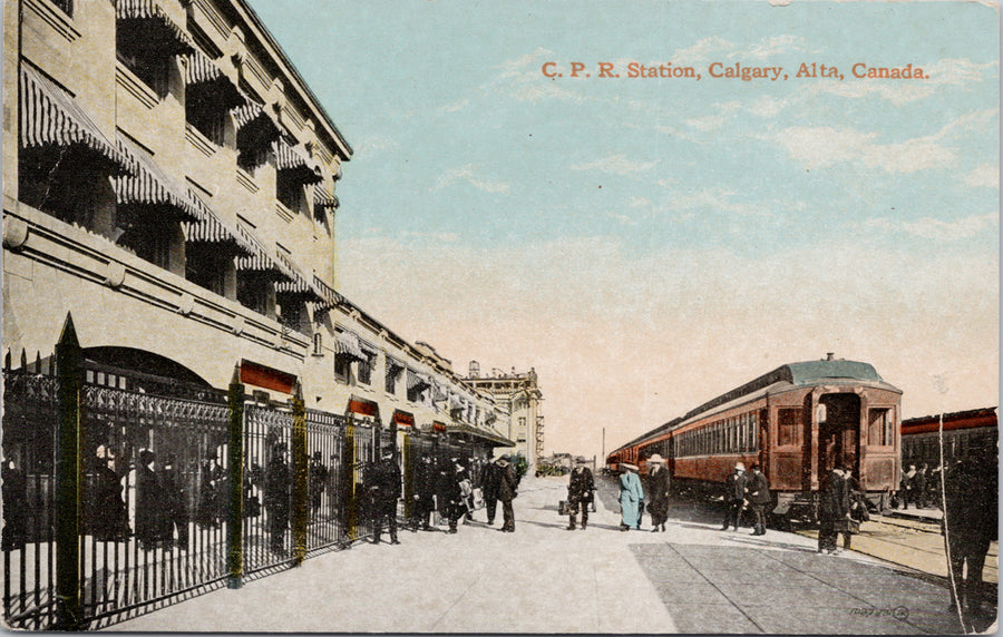 CPR Station Calgary Alberta AB Train Railway Depot Postcard 