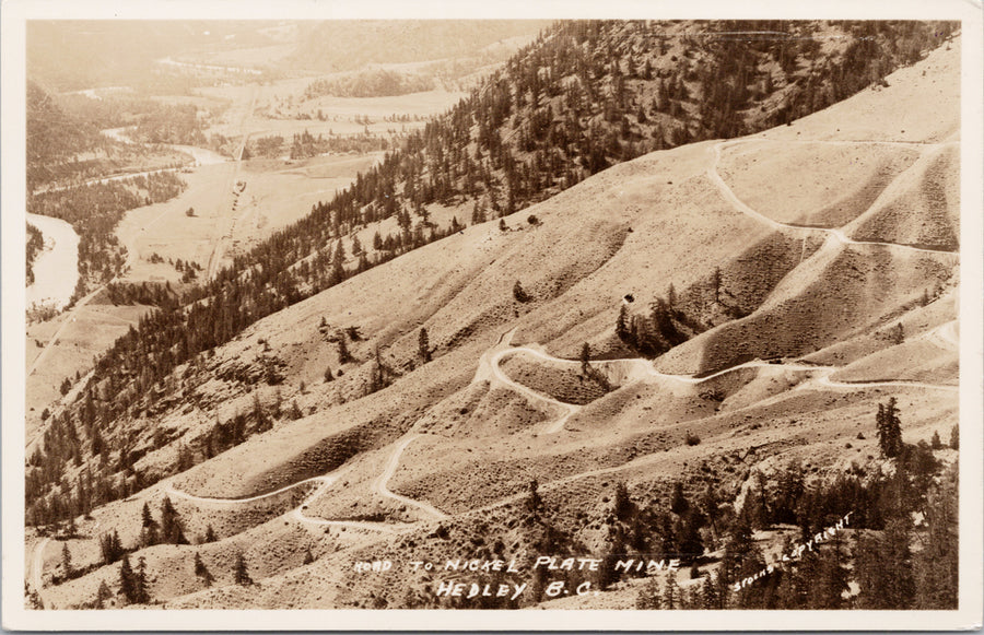 Hedley BC Road to Nickel Plate Mine Postcard 