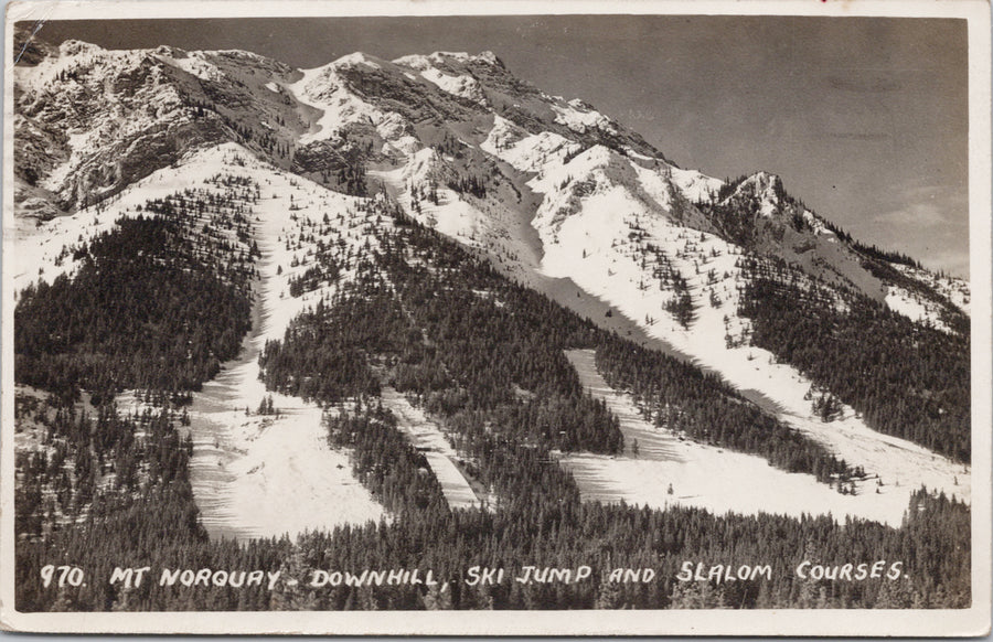 Byron Harmon #970 Mt. Norquay AB Ski Hill Jump Slalom Courses Postcard 