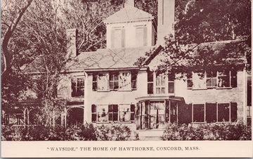 Concord MA Wayside Home of Hawthorne Unused GN Tanner Postcard