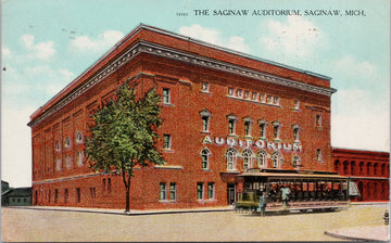 Saginaw MI The Saginaw Auditorium Postcard