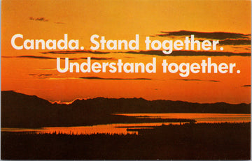 Canada Stand Together Understand Together Maple Leaf Patriotic Unity Advertising Postcard 