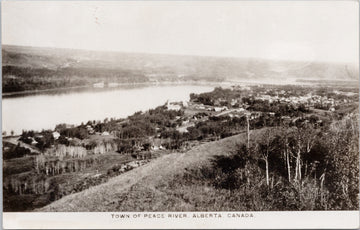 Peace River Alberta AB Birdseye RPPC Postcard