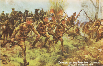 Charge of First Life Guards at Klein Zillebeke 1914 WW1 Tuck Postcard 