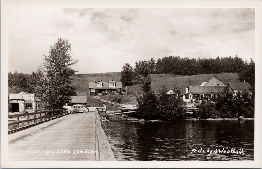 Francois Lake Landing BC Post Office Postcard 