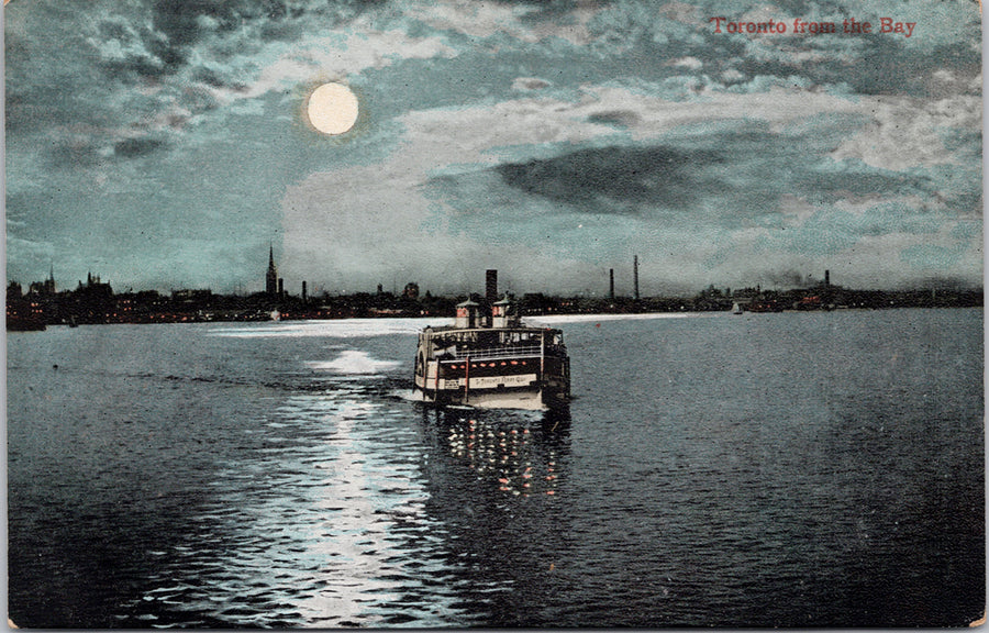 Toronto Ontario from The Bay Steamer Postcard 