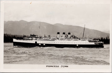 Princess Joan Ship Steamship c1938 Gowen Sutton RPPC Postcard 