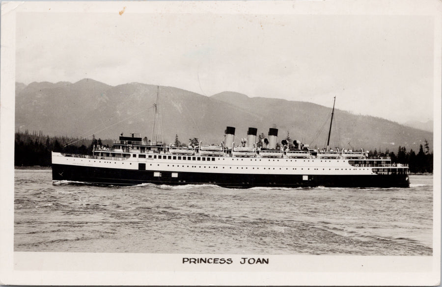 Princess Joan Ship Steamship c1938 Gowen Sutton RPPC Postcard 