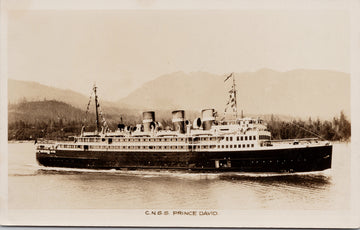 SS 'Prince David' Steamship Pacific Northwest Coast Unused Gowen Sutton RPPC Postcard 