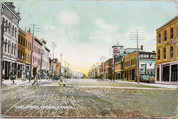 Kent Street Lindsay Ontario Postcard 