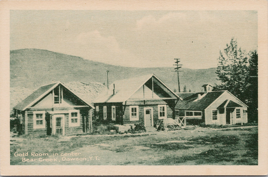 Dawson Yukon Bear Creek Gold Room Postcard 