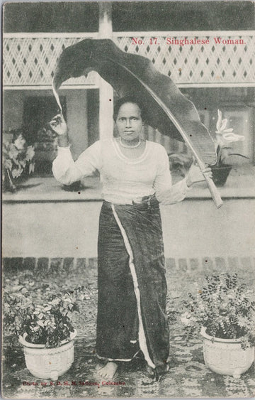 Singhalese Woman Lady #17 Sri Lanka Postcard 