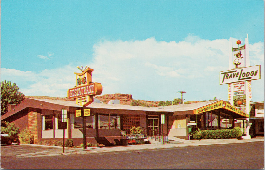 St. George UT Trafalga Restaurant Travelodge Postcard 