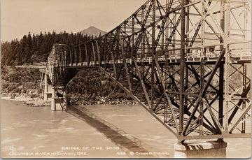 Bridge Of The Gods Columbia River Highway OR Oregon Cross & Dimmitt RPPC Postcard 