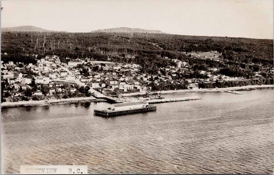 Westview BC Powell River Unused Real Photo Postcard 