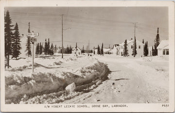 Goose Bay Labrador Robert Leckie School Postcard 