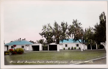 Vancouver BC Blue Bird Bungalow Court Motel Postcard 