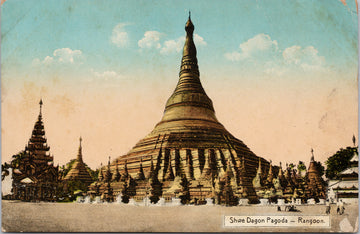 Shwe Dagon Pagoda Rangoon Myanmar Postcard 